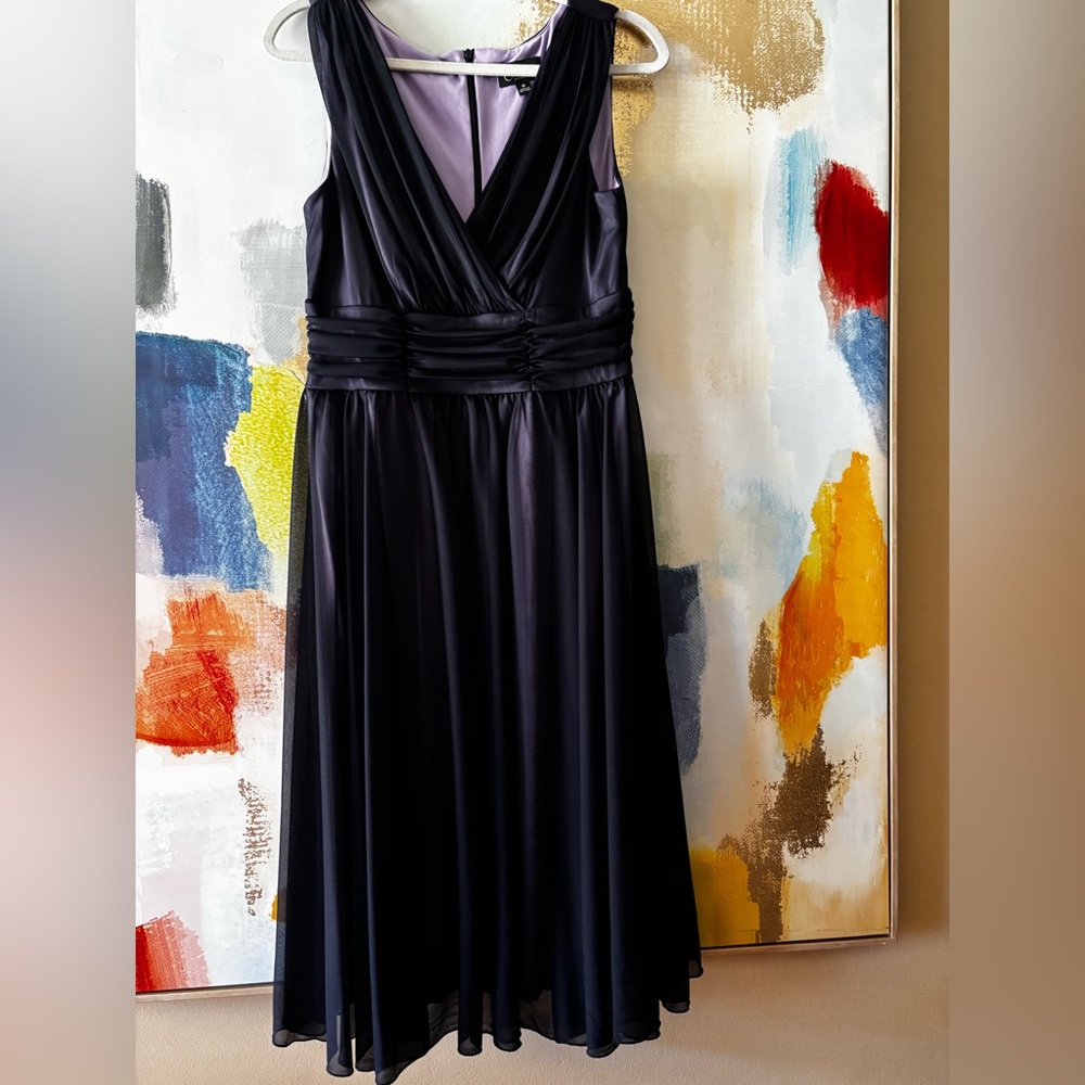 🔥Connected Apparel Deep Purple and Soft Purple formal gown flowing material.